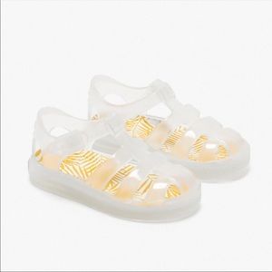 Zara Clear Fisherman Sandal Size 22